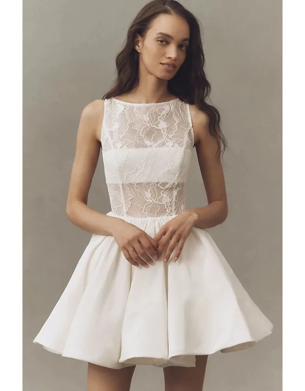 Boat-neck Mini Dress