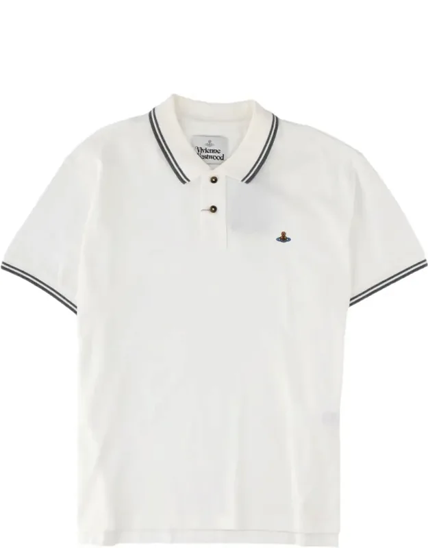 Striped Short-sleeve Cotton Polo Shirt