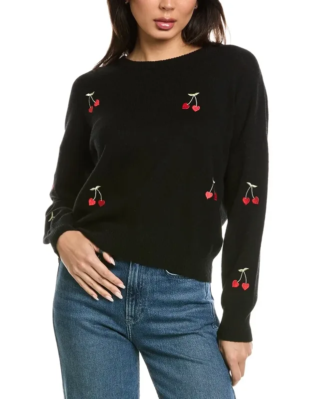 Love Cherry Crewneck Wool & Cashmere-blend Sweater