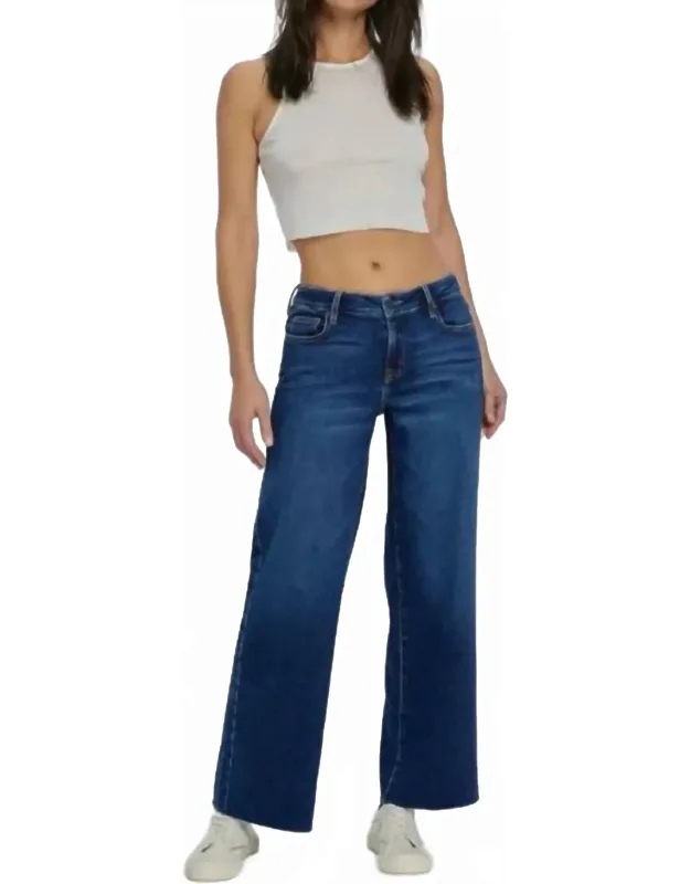 Nori Clean Mid Rise Wide Leg Jeans