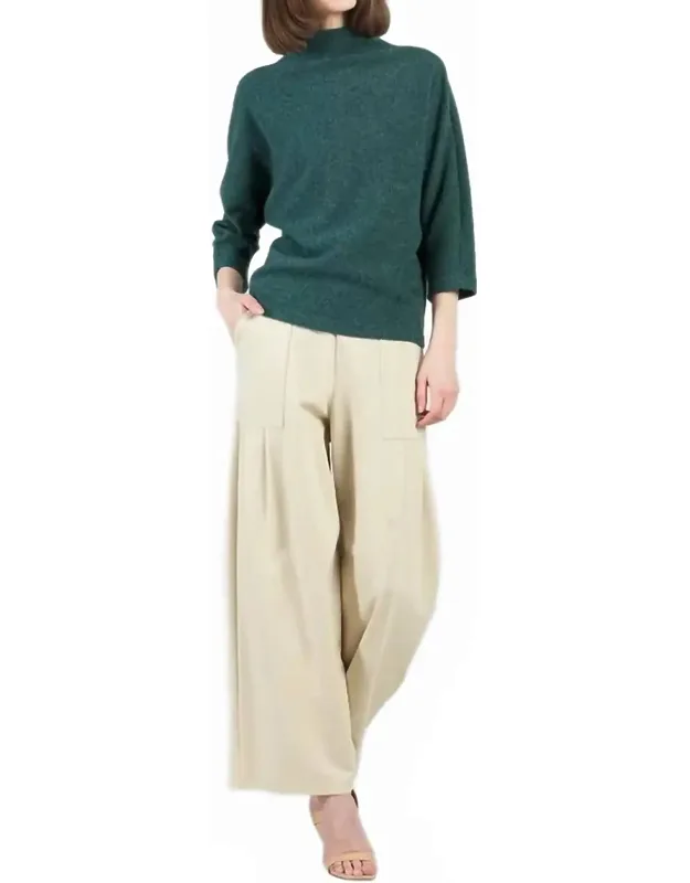Plush Ribbed Funnel Neck Top