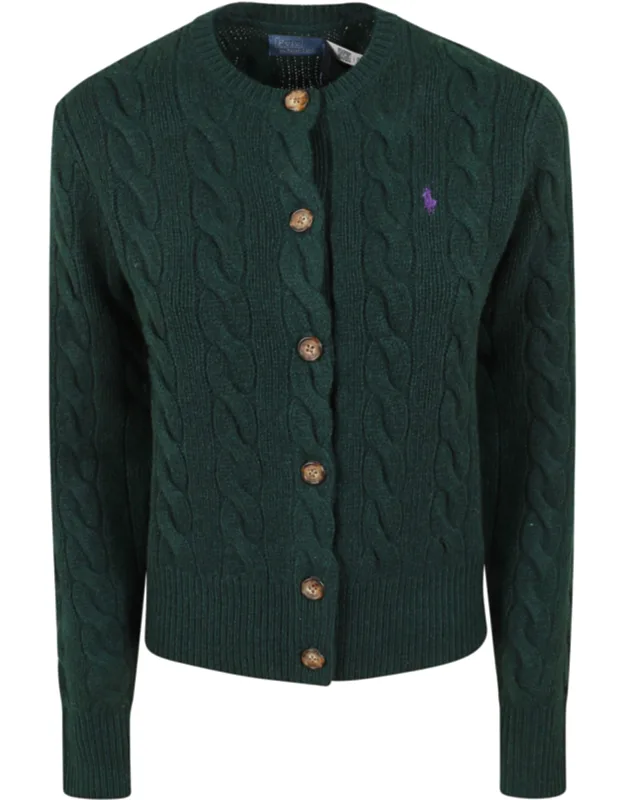 Wool-blend Cable-knit Cardigan