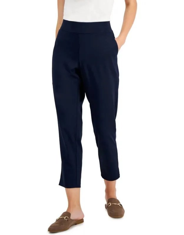 Pull-on Straight-leg Pants