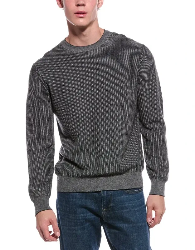 Geo Jacquard Wool & Cashmere Crewneck Sweatshirt