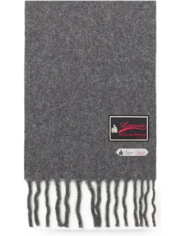 Textured Fringed Silk Nylon Scarf