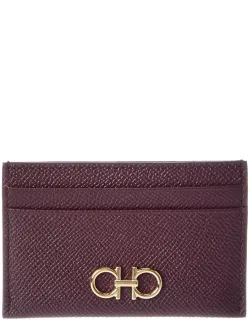 Gancini Leather Card Holder