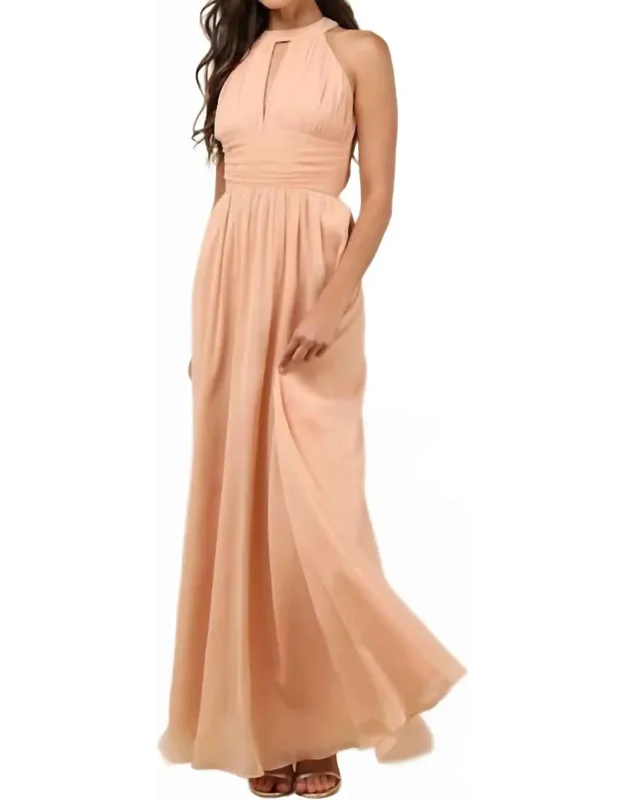 Sintra Pleated Backless Maxi Dress