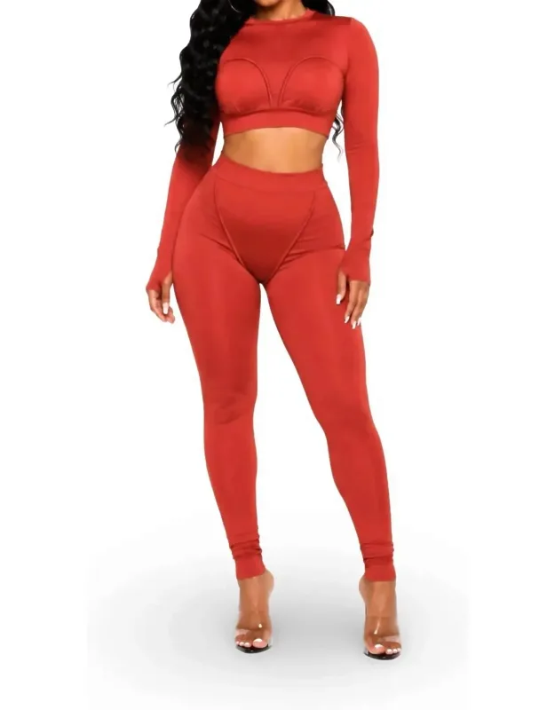 Don't Make A Scene - Long Sleeve Detailed Legging Set