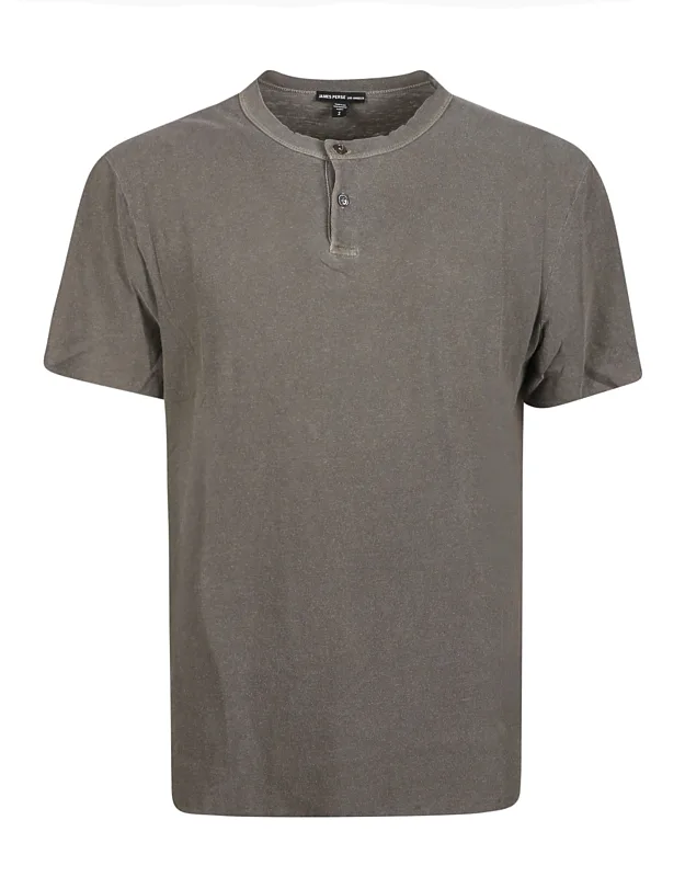 Henley Slub Cotton Jersey T-shirt