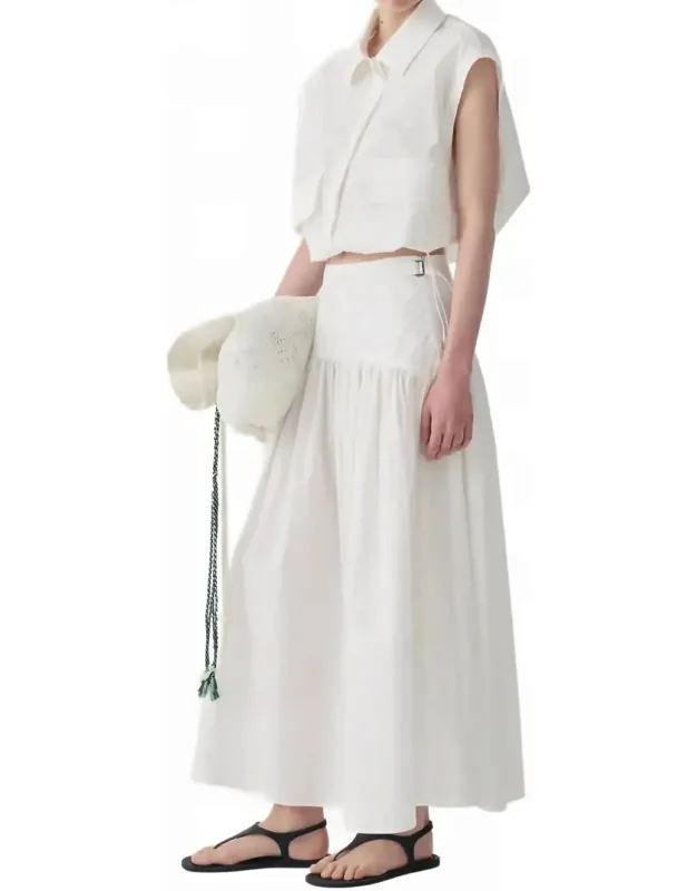 Midi Skirt With Side Buckles