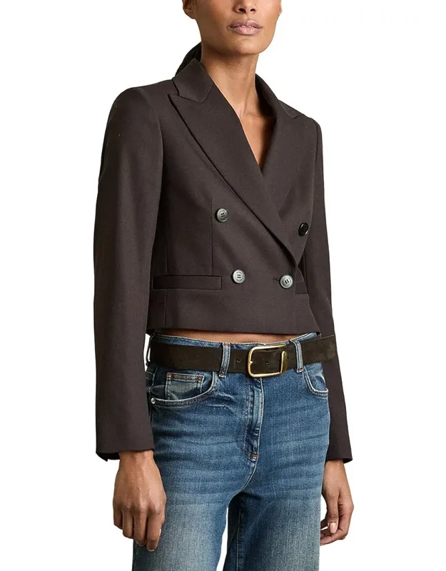 Cropped Wool-blend Blazer