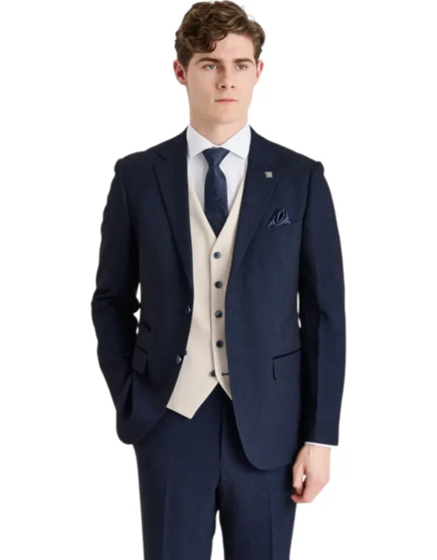 Check Blazer With Waistcoat 3 Piece Suit
