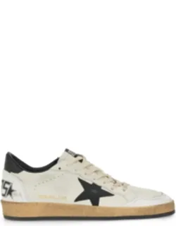 Ball Star Low-top Distressed Leather Sneakers