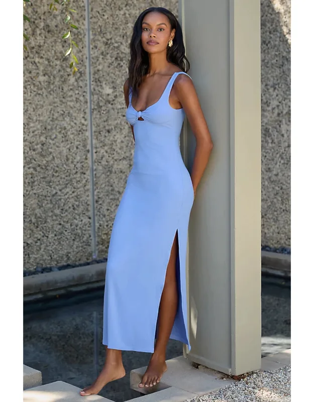 Cutout Rib Midi Dress