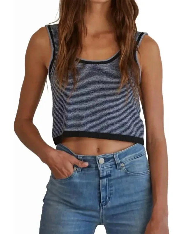 Knit Sweater Striped Sleeveless Tank Top