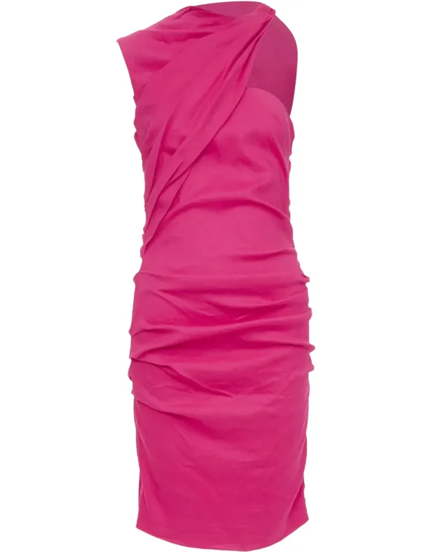 Asymmetric Shoulder Cocktail Dress