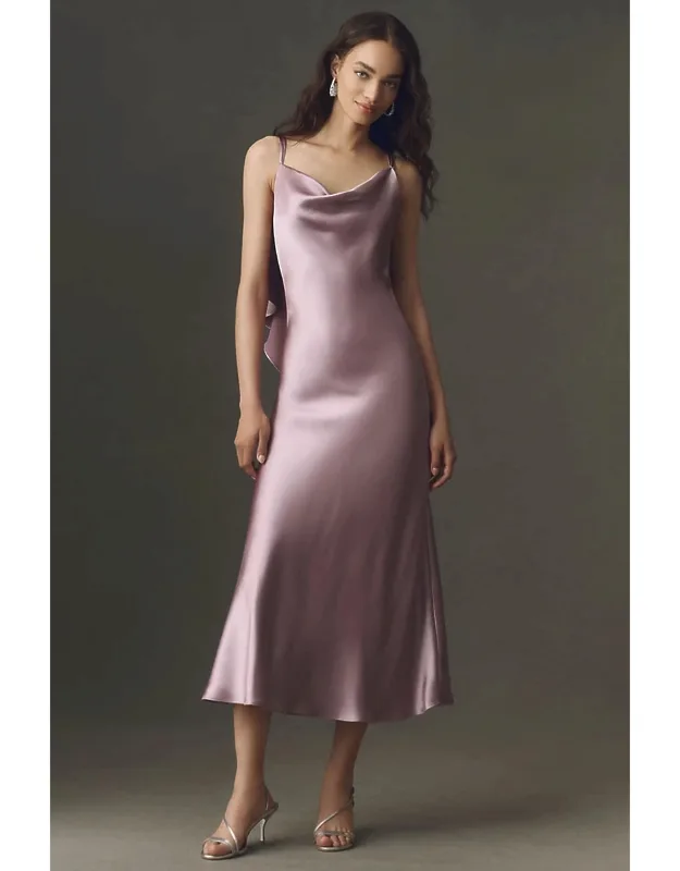 Cowl-neck Slip Maxi Dress