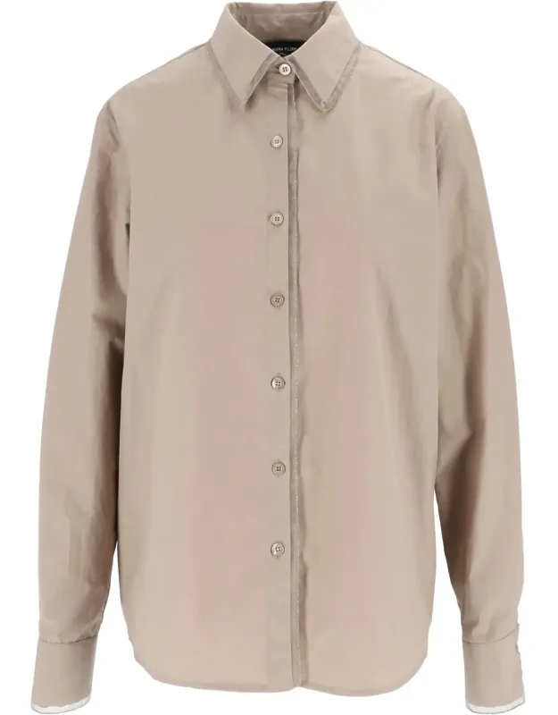 Diamond Tulle Poplin Shirt
