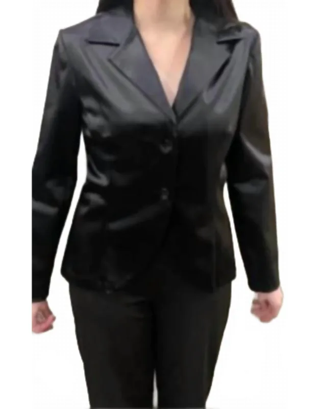 Stretch Satin Sheen Blazer