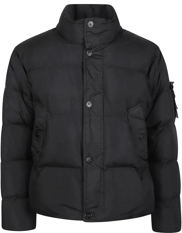 Cropped High Collar Down Jacket