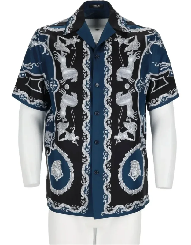 Baroque Print Silk Shirt