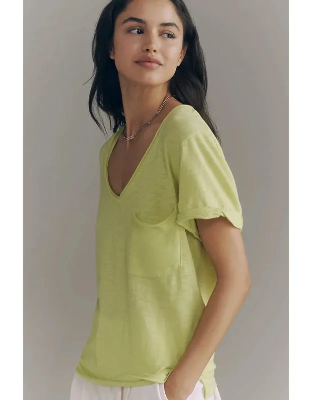 Drapey V-neck Tee