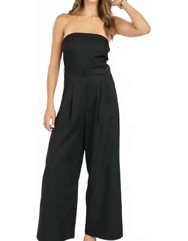 Strapless Wide Leg Jumpsuit