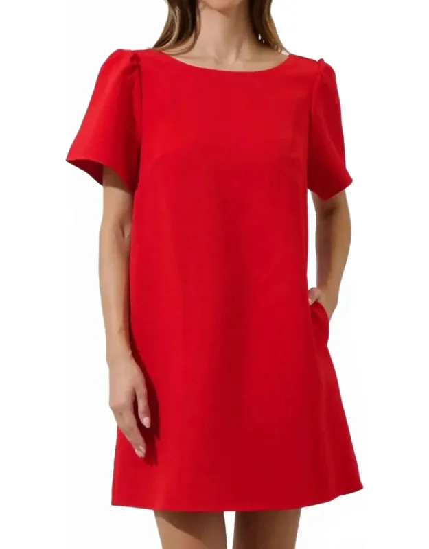 Urania Bow Shift Mini Dress