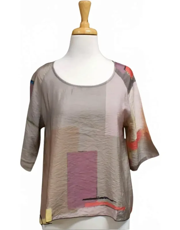 Pastel Squares Abstract Top