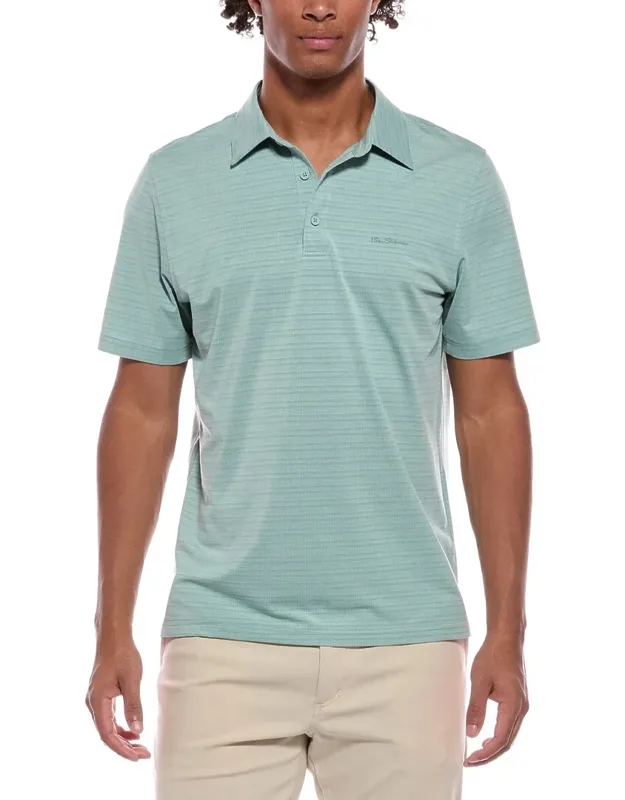 Stripe Tech Jersey Polo Shirt