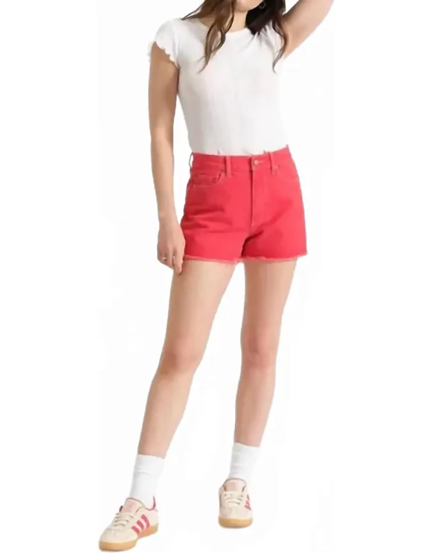 Troublemaker High Rise Shorts With Flattering High Rise And Clean Hem