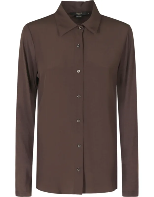 Classic Collar Silk-blend Shirt
