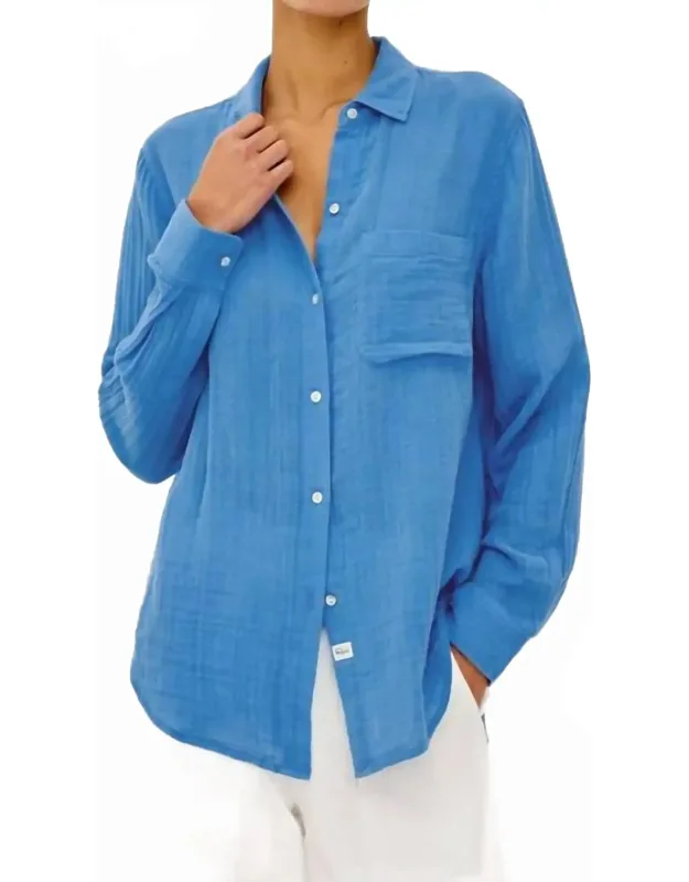 Ellis Button Down Shirt Crafted From 100% Organic Cotton With Natural Shell Buttons