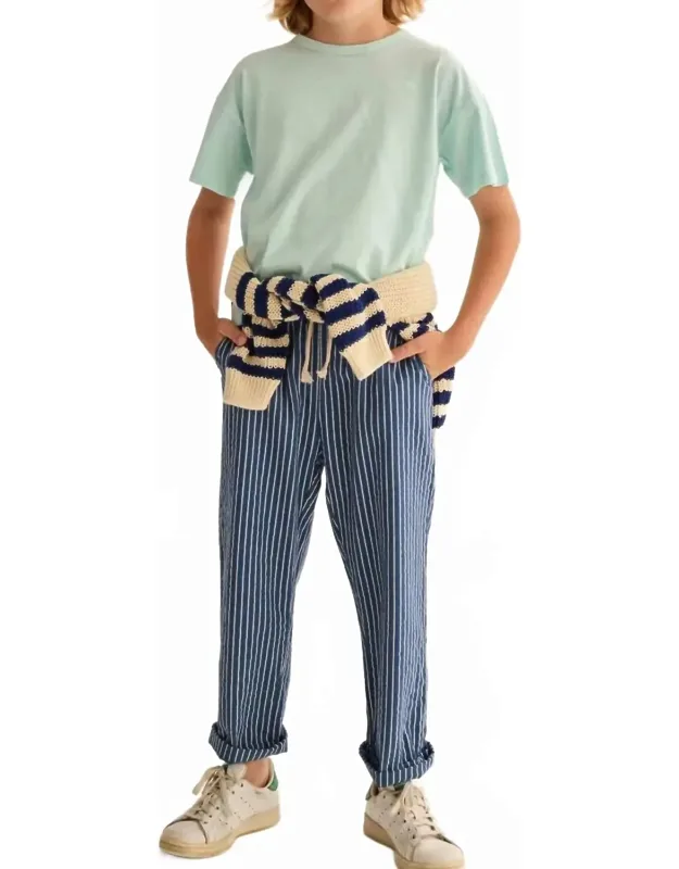 Striped Linen Look Pants