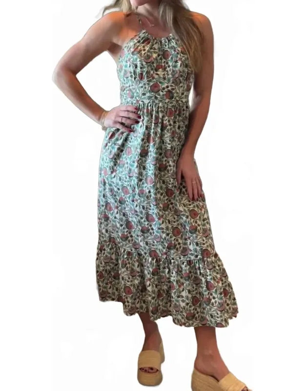 Morning Glory Halter Midi Dress