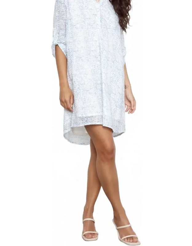 3/4 Sleeve Henley Dress