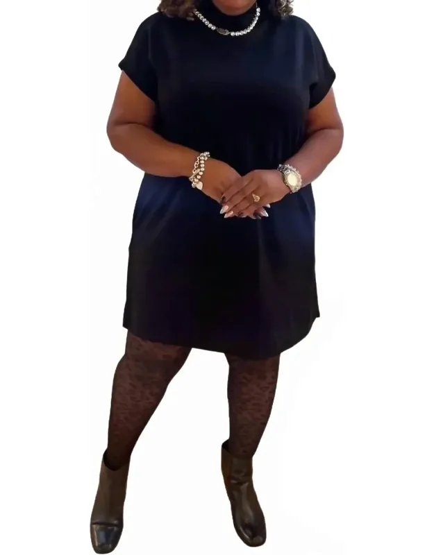 Mock Neck Dress