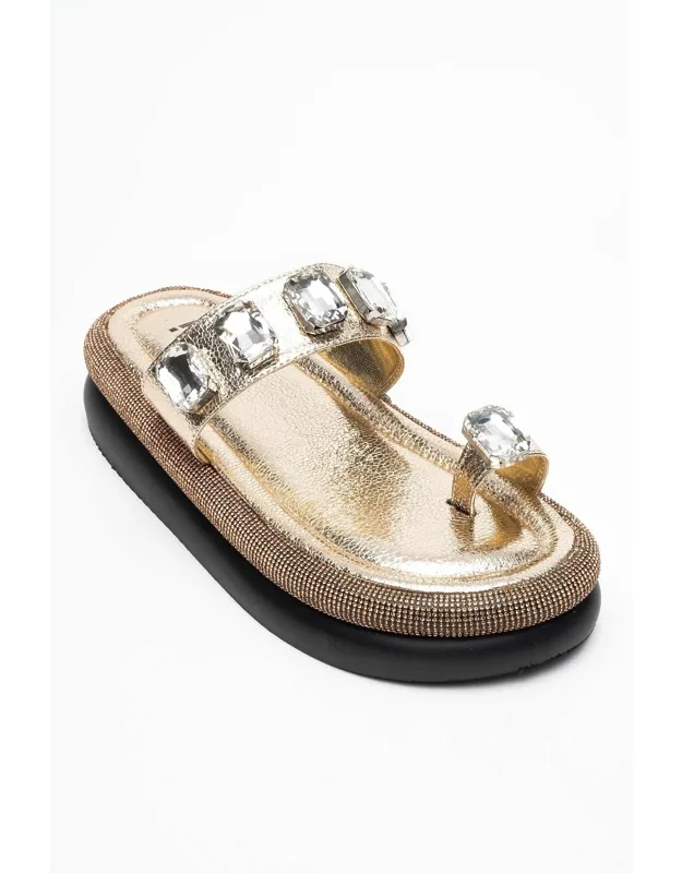 Jeweled Platform Sandal