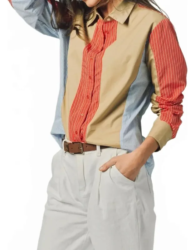 The Boyfriend Shirt In Tae - Comfortable & Polished