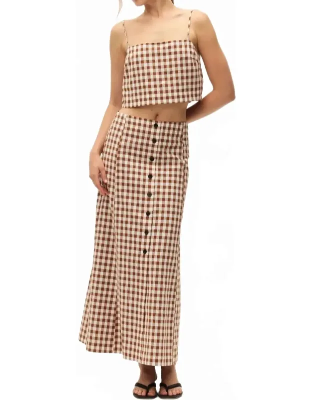 Gingham Maxi Skirt