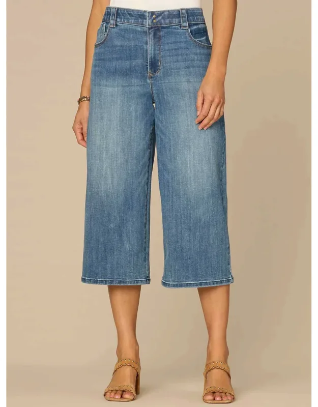 High Rise Relaxed Capri Jeans