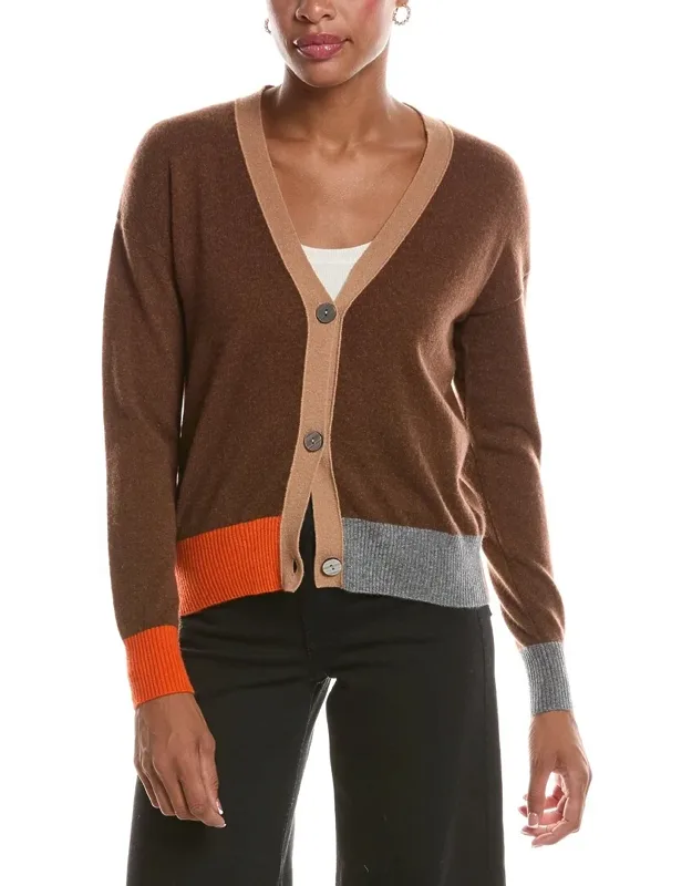 Colorblock Cashmere Cardigan