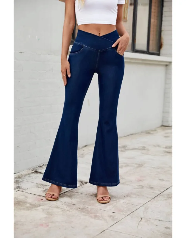 Crossed Flare Jeans