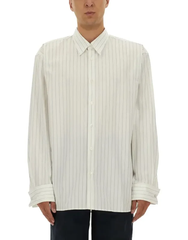 Vertical Striped Long-sleeve Shirt