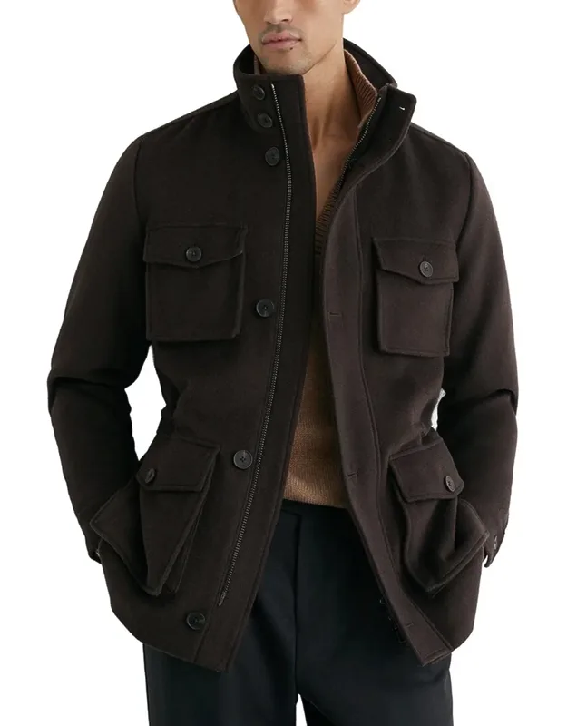 Wool-blend Casual Jacket