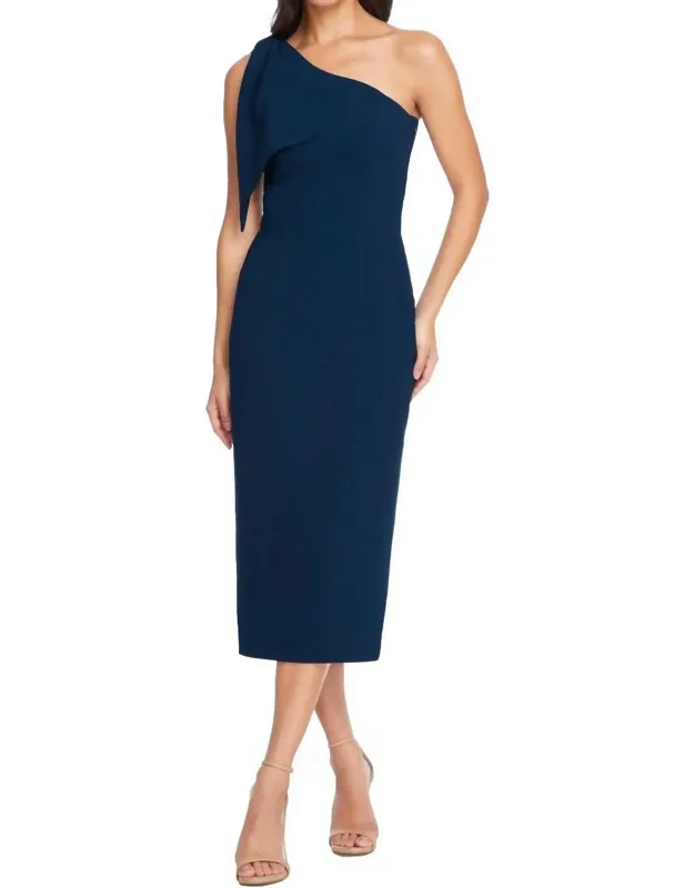One-shoulder Midi Dress