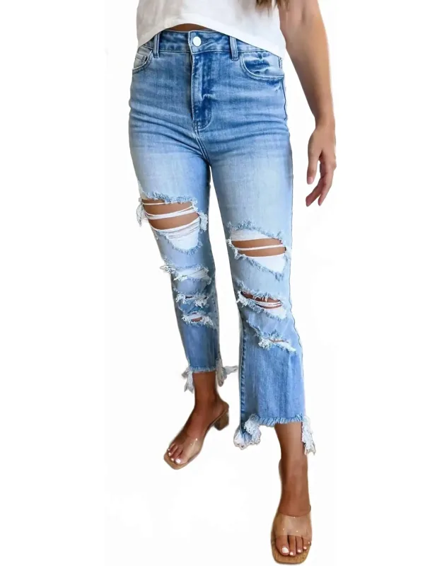 Distressed Crop Jeans