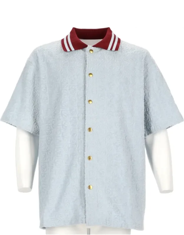 Ribbed Collar Cotton Shirt