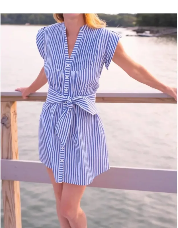 Mini Dress In Thick Stripe