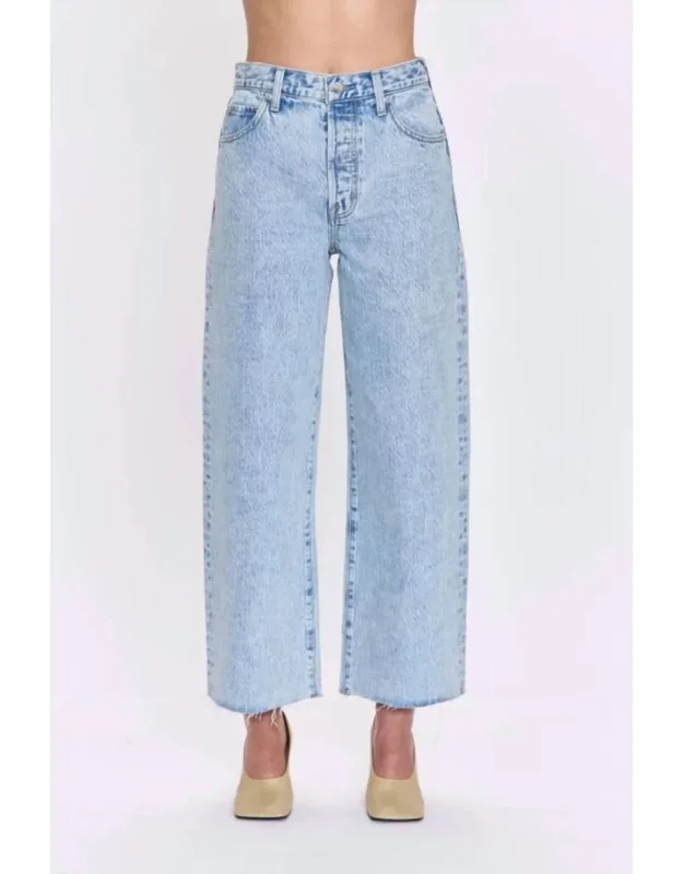 Crop Bowed Wide Leg Jeans